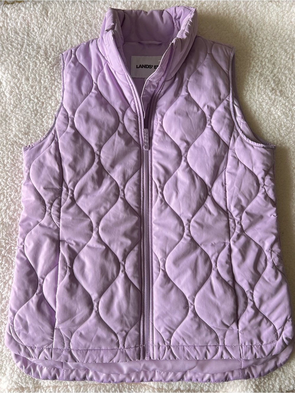 Lands' End Women’s Lavender Quilted Vest